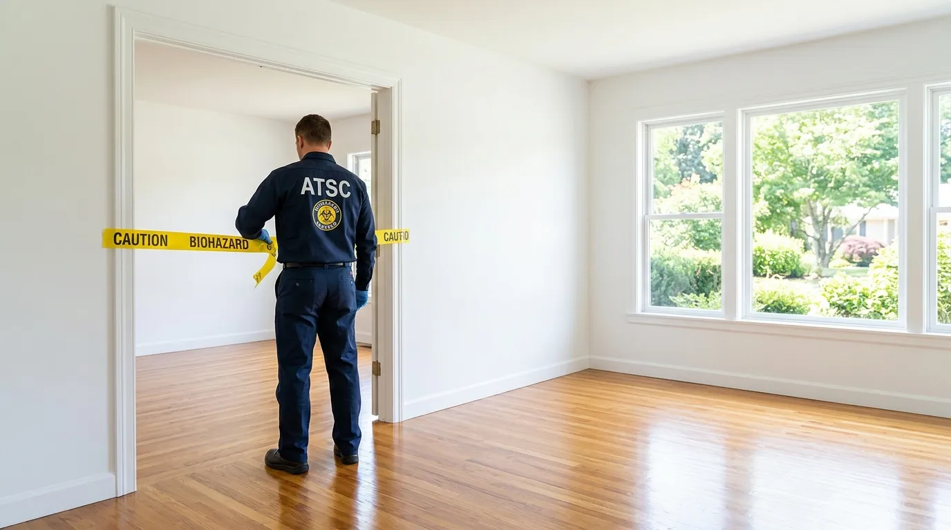 Certified biohazard cleanup crew performing Crime Scene Cleanup in North Valley Stream